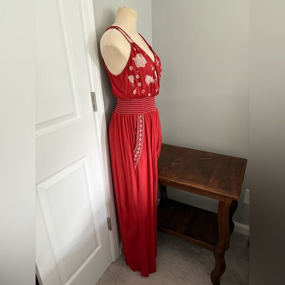DEX Spaghetti Strap Embroidered Jumpsuit Size S - Picture 5 of 14